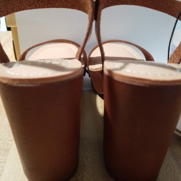 Madden NYC Women's Slingback Lift Platform Sandals - Cognac Brown Size 9 Shoe - Picture 9 of 11